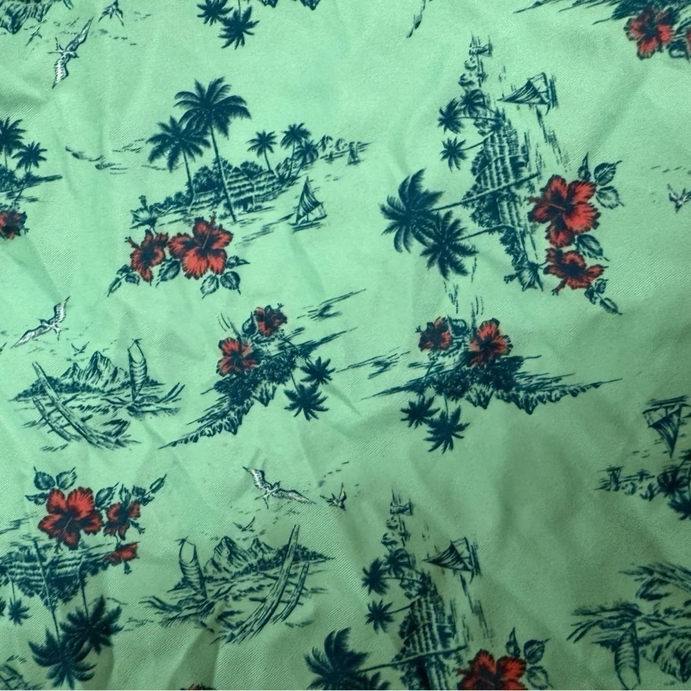 NWT Teal Tropical Print Swim Trunks Swimsuit   Size 3XLT Beach Vacation